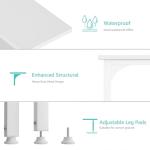 Lufeiya White Small Desk with Drawers, 40 Inch