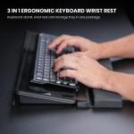 Adjustable 3-in-1 Keyboard Stand with Wrist Rest
