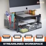 eVoomi FlowMax Ergonomic Desk Organizer and Monitor Stand