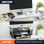 eVoomi FlowMax Ergonomic Desk Organizer and Monitor Stand