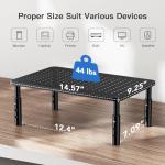 Adjustable Dual Monitor Stand - Black, 2 Pack