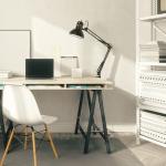 Globe Electric Adjustable Black Desk Lamp with Clamp