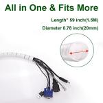 TITACUTE Cable Tube Organizer for Home Office