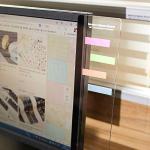 Acrylic Monitor Memo Board Sticky Note Holder Set