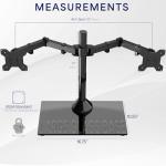 VIVO Dual Monitor Stand with Glass Base