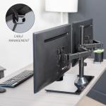 VIVO Dual Monitor Stand with Glass Base