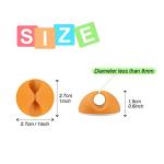 Colorful Desk Cable Clips - 6 Pack