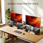 Dual Monitor Stand Riser with Desktop Organizer