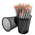 4 Pack Metal Mesh Pen Holders for Desk