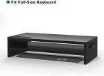 BONTEC 2-Tier Wood Monitor Stand with Organizer