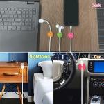 Colorful Desk Cable Clips - 6 Pack
