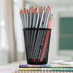 4 Pack Metal Mesh Pen Holders for Desk
