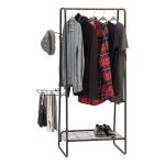 IRIS USA Freestanding Clothes Rack with Shelves