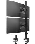 Dual Monitor Mount with Height Adjustment for Desks