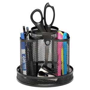 Rotating Desk Organizer with Mesh Design