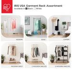 IRIS USA Freestanding Clothes Rack with Shelves