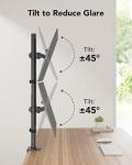 Dual Monitor Mount with Height Adjustment for Desks