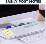 Compact Glass Dry Erase Board with Storage