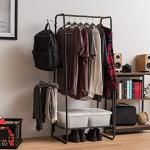 IRIS USA Freestanding Clothes Rack with Shelves