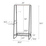 IRIS USA Freestanding Clothes Rack with Shelves