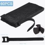 60 Pack Adjustable Cable Ties for Wire Organization