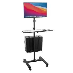 Mobile Rolling Computer Cart with Monitor Mount