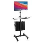 Mobile Rolling Computer Cart with Monitor Mount