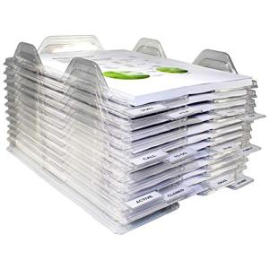 EZSTAX Stackable Letter Size File Organizers - 12 Pack