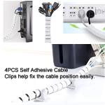 VIWIEU White Cable Management Sleeve Pack for Home Office