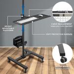 Mobile Rolling Computer Cart with Monitor Mount