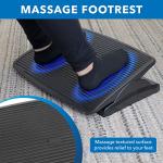 Adjustable Ergonomic Footrest with Massaging Surface