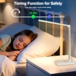 Flexible Eye-Caring LED Desk Lamp with Clock