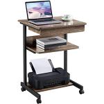 Topeakmart Rolling Laptop Desk for Small Spaces