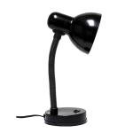 Basic Black Metal Desk Lamp with Flexible Neck