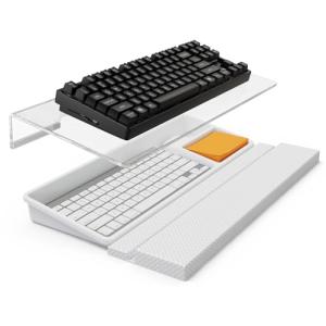 3-in-1 Adjustable Keyboard Stand with Wrist Rest