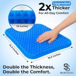 Double-Thick Gel Seat Cushion for Comfort Relief