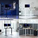 VIVO Adjustable Standing Desk with Black Top