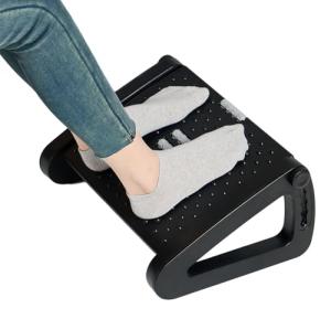 Ergonomic Adjustable Foot Rest with Massage Roller
