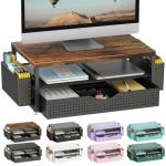 Gianotter Wood Monitor Stand and Desk Organizer
