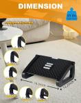 Ergonomic Adjustable Foot Rest with Massage Roller