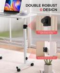 Height Adjustable Mobile Standing Desk with Wheels