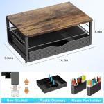 Gianotter Wood Monitor Stand and Desk Organizer