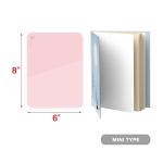Pink Mini Glass Whiteboard – Perfect for Desk Use