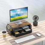 Gianotter Wood Monitor Stand and Desk Organizer