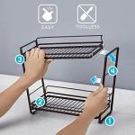 2-Tier Black Countertop Organizer for Kitchen & Bath