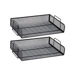 Stackable Metal Mesh Desk Organizer - 2 Pack