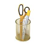 Metal Pencil Holder for Desk, Makeup Brushes, Gold