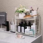 2-Tier Black Countertop Organizer for Kitchen & Bath
