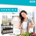 2-Tier Black Countertop Organizer for Kitchen & Bath