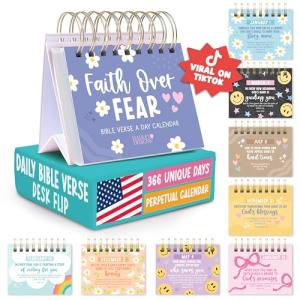 Inspirational Desk Calendar with Daily Bible Quotes